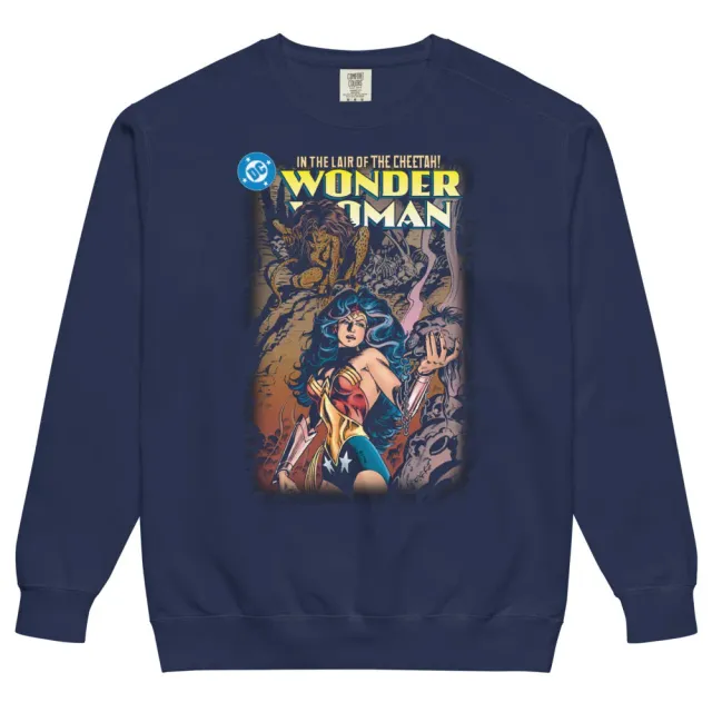 Batman Wonder Woman In the Lair of The Cheetah genser True Navy fleece