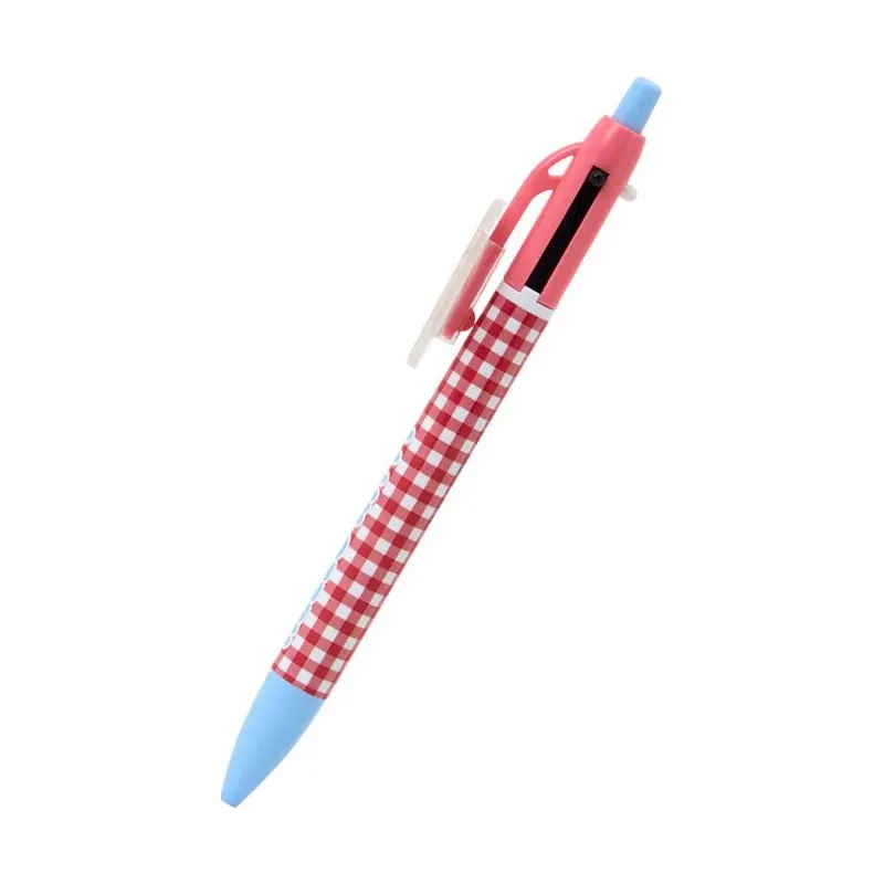 Hello Kitty 2-Color Gingham Retractable Pen, svart og rød