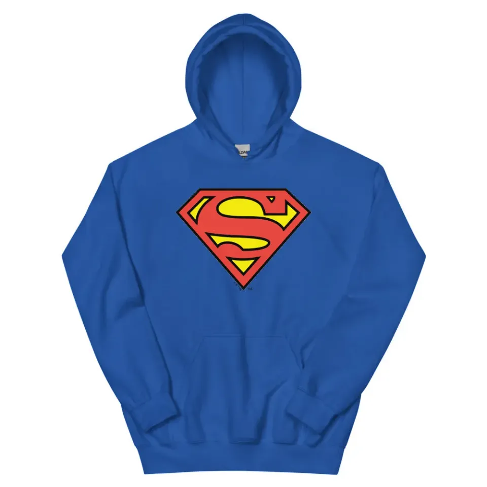 Batman Superman Logo hettegenser kongeblå