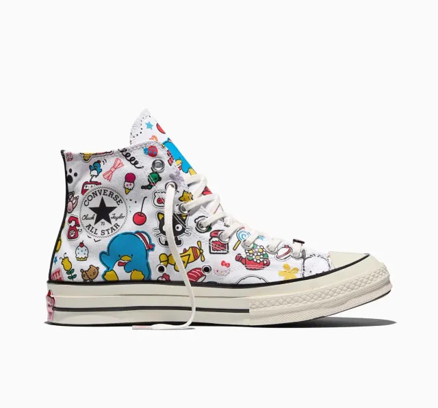 Converse x Hello Kitty and Friends Chuck 70 Hi-top joggesko voksen hvit