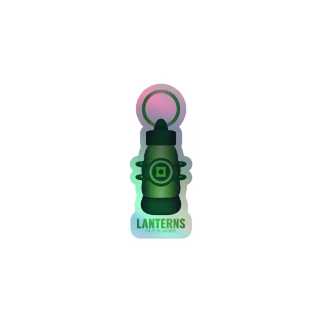 Batman Lanterns Holographic Sticker Power Battery klistremerke 3 × 3 tommer vinyl