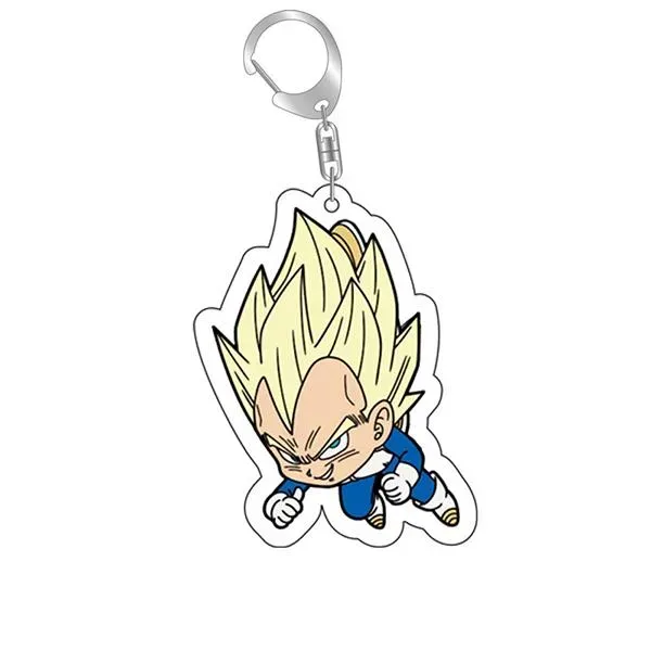 Neo Tokyo Dragon Ball Chibi Vegeta Super Saiyan hengende akrylnøkkelring