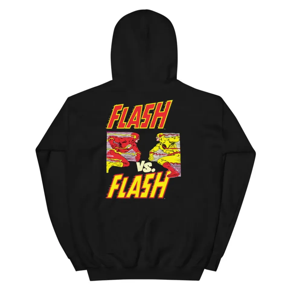 Batman The Flash Versus brodert hettegenser svart