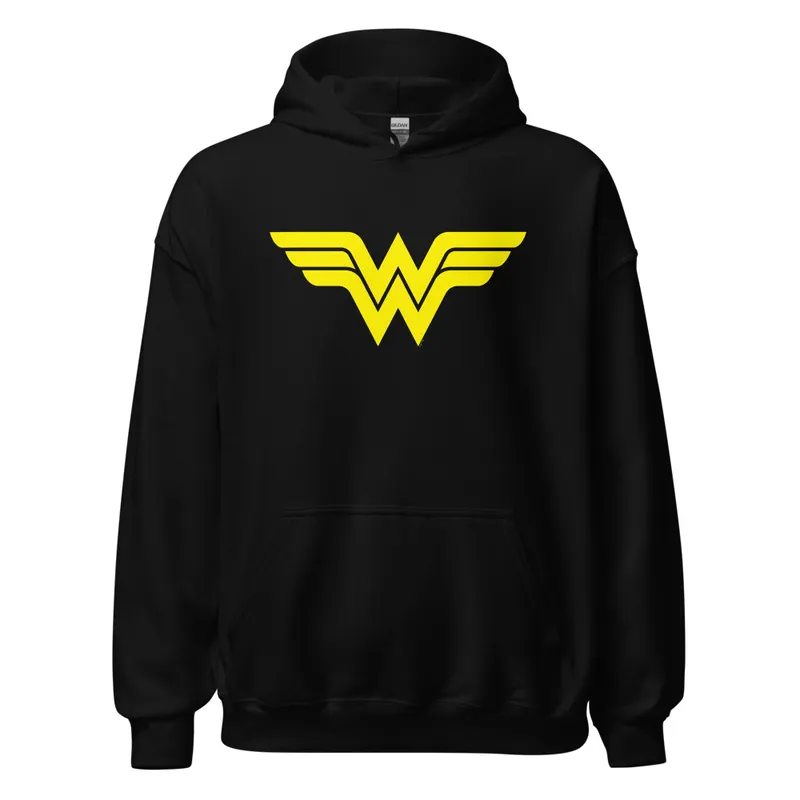 Wonder Woman Logo Hoodie hettegenser rød S–5XL bomullsblanding