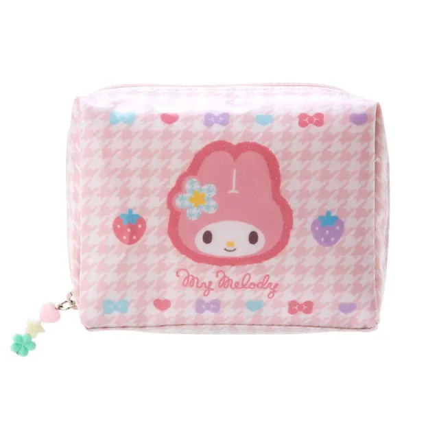 Hello Kitty Floral Houndstooth My Melody Zipper Pouch sminkepung