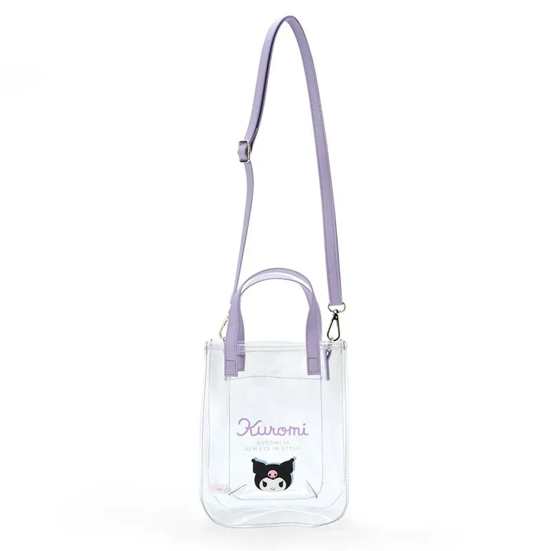 Hello Kitty Kuromi Clear 2-Way Mini Tote gjennomsiktig veske PVC