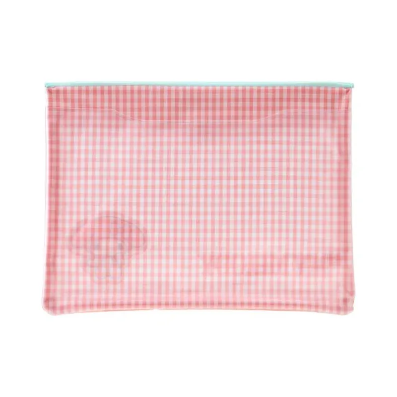 Hello Kitty My Melody Gingham Flat Pouch flat pung