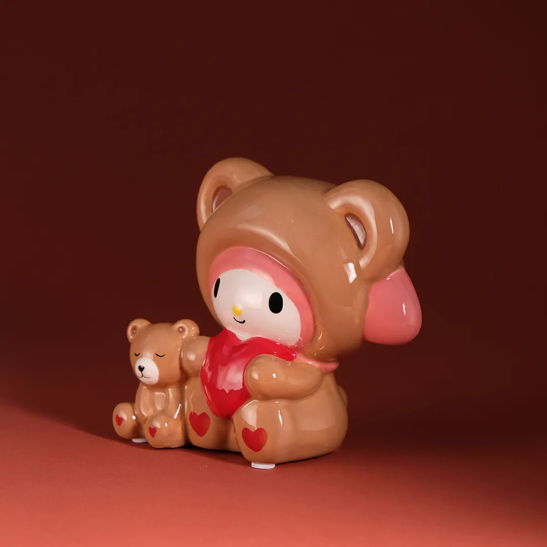 My Melody & Teddy Bear Love keramikkfigur håndmalt
