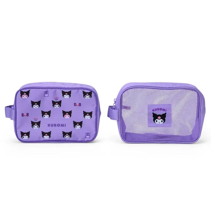 Hello Kitty Kuromi 2-pc Travel Pouch Set reisevesker