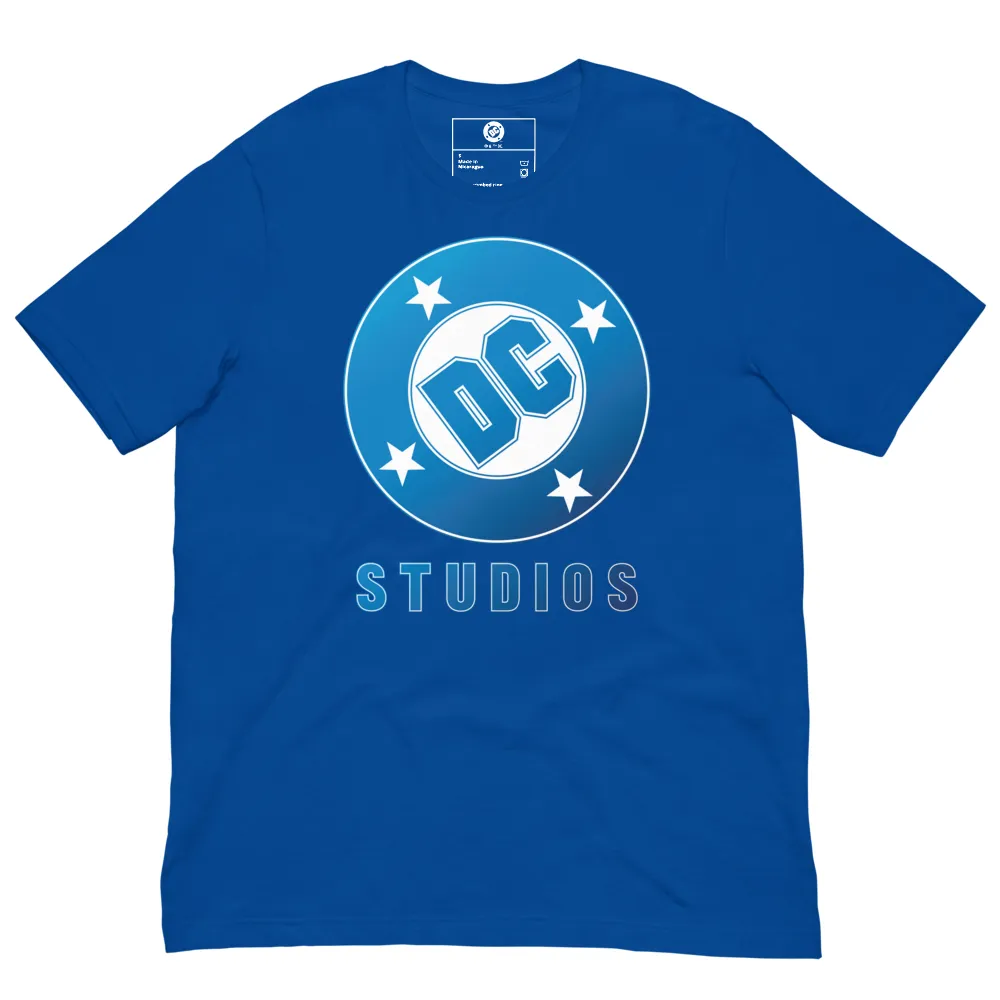 Batman DC Studios Blue Logo T-skjorte svart bomull