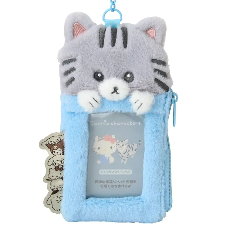 Hello Kitty Sanrio Characters Shorthair Plush ID Card Holder kortholder