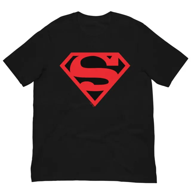 Superboy Logo T-skjorte svart eller marineblå, bomull