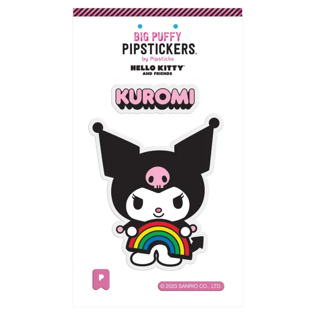 Kuromi x Pipsticks Big Puffy Sticker Klistremerke regnbue