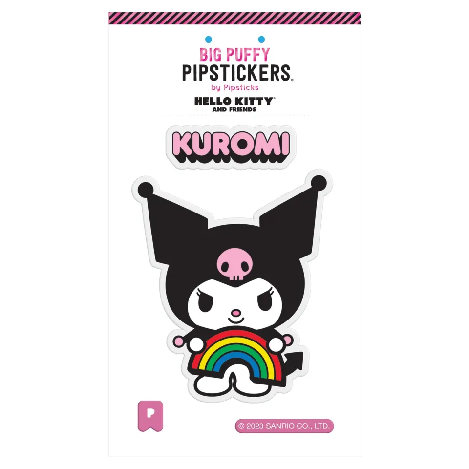 Kuromi x Pipsticks Big Puffy Sticker Klistremerke regnbue