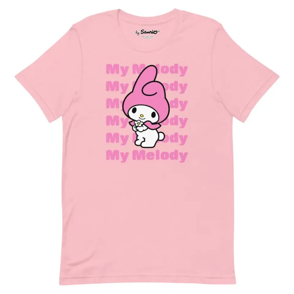 Hello Kitty My Melody Watashi Wa T-skjorte rosa