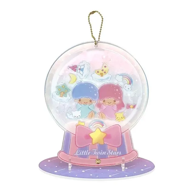 Hello Kitty LittleTwinStars Acrylic Keychain and Stand nøkkelring med stativ