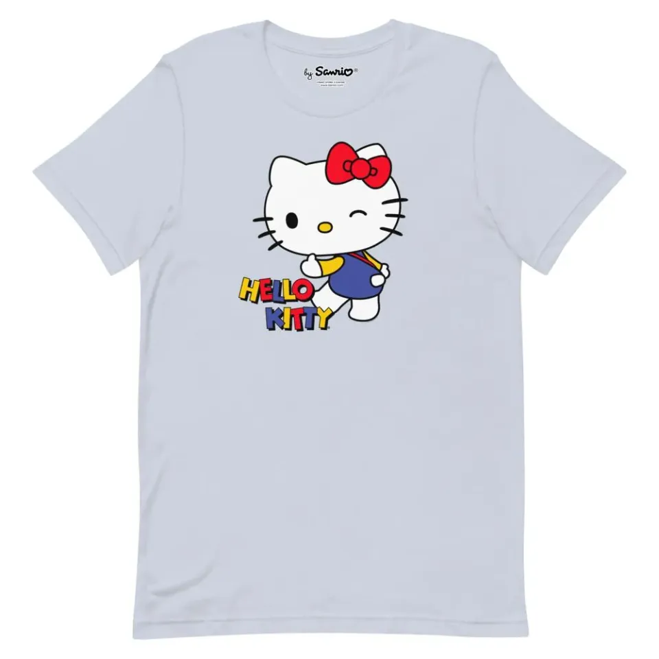 Hello Kitty Primary Logo T-Shirt lyseblå T-skjorte