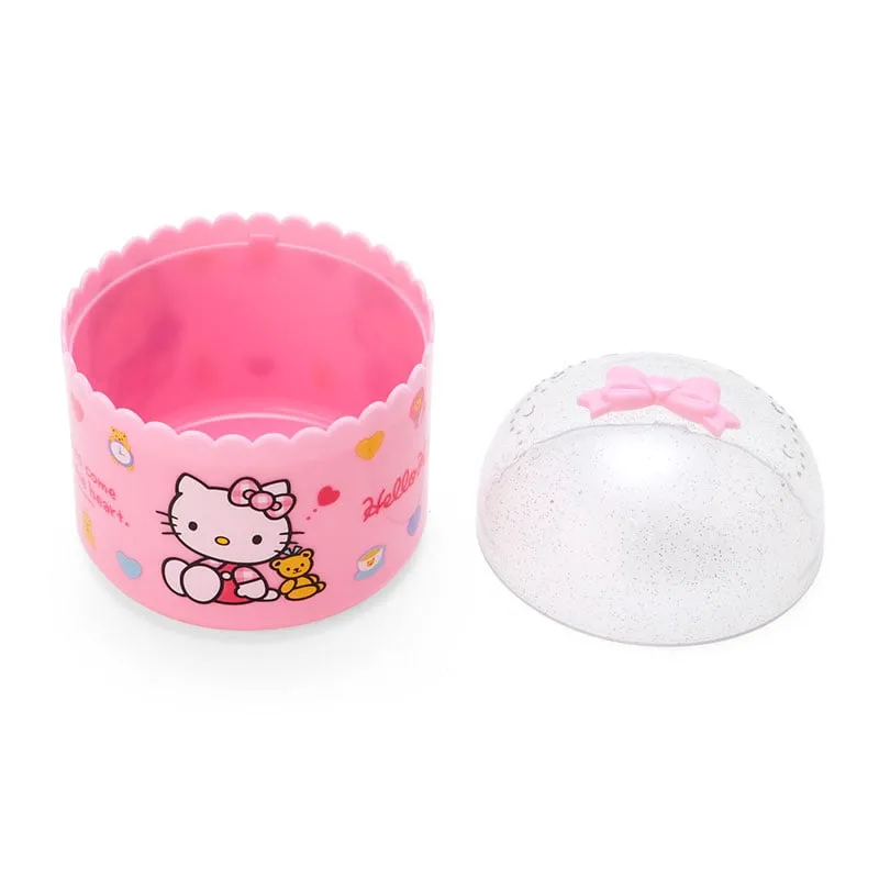 Hello Kitty Mini Storage Case oppbevaringsboks med glitterlokk