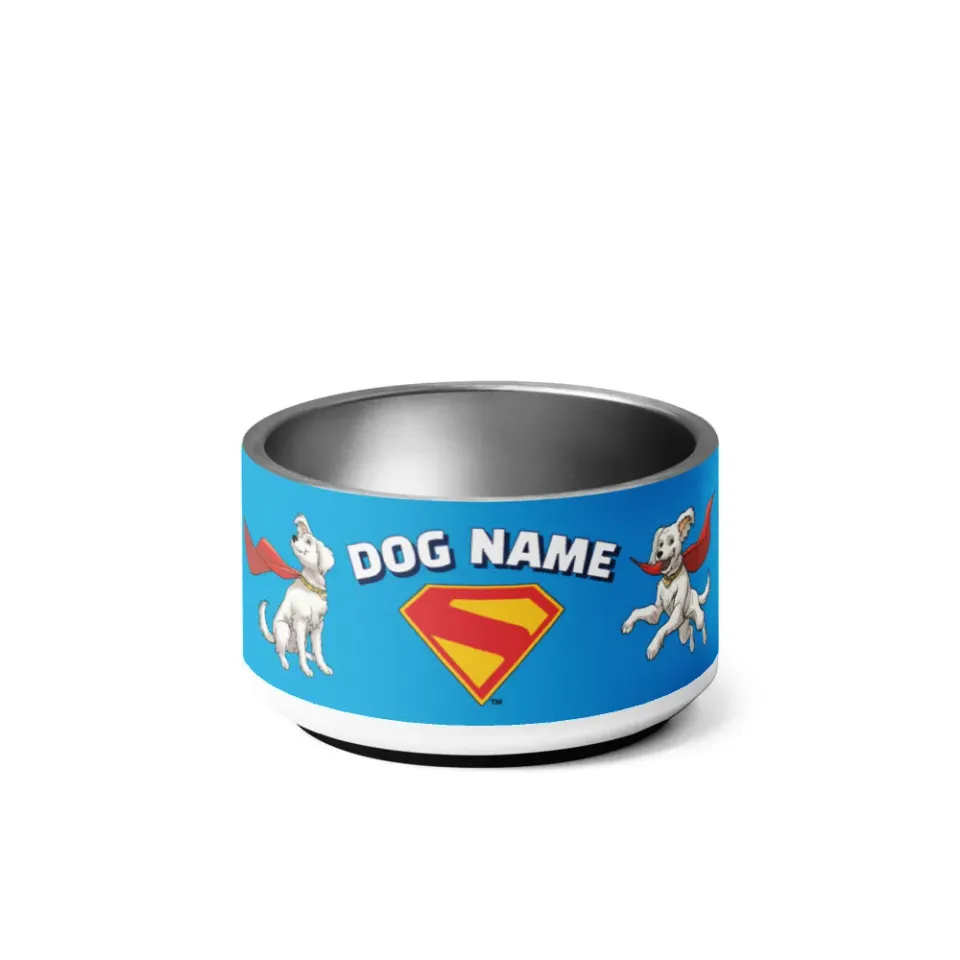 Batman Superman 2025 Krypto personlig matskål 18 oz rustfritt stål