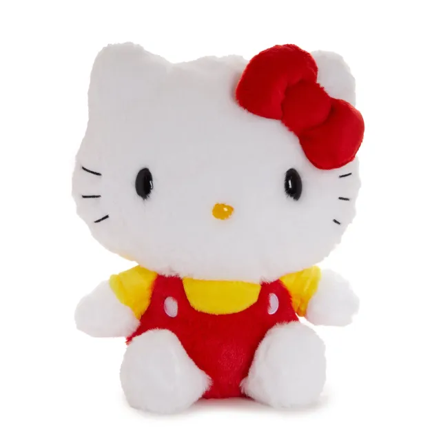 Hello Kitty 10" Standard plysjbamse rød sløyfe og overall