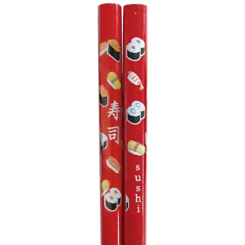 Neo Tokyo Sushi Design spisepinner røde 22,5 cm bambus