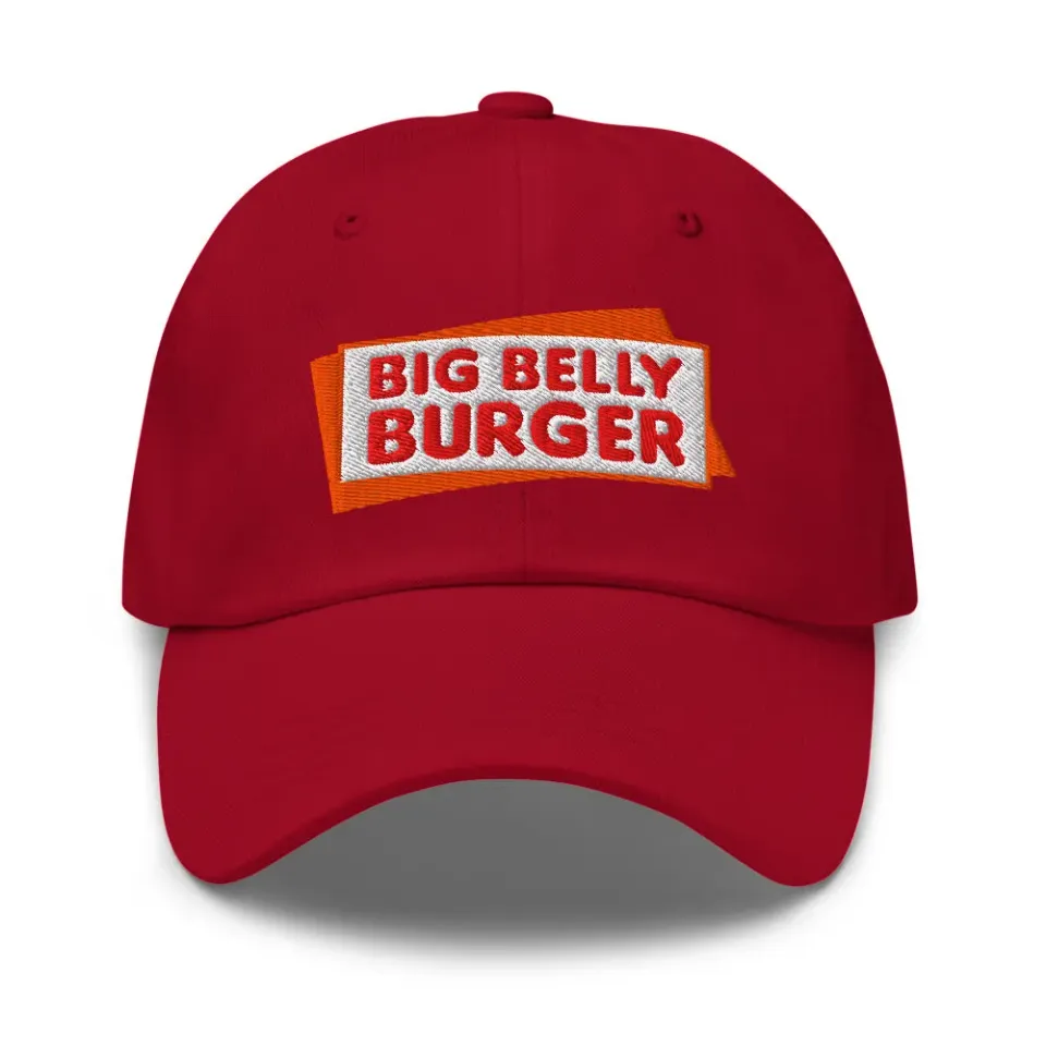 Batman Superman (2025 Movie) Big Belly Burger caps Cranberry