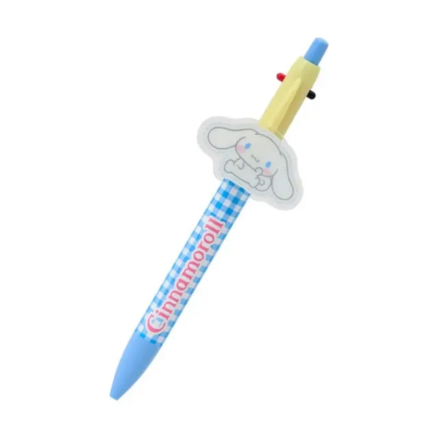 Hello Kitty Cinnamoroll 2-Color Gingham uttrekkbar penn svart og rød