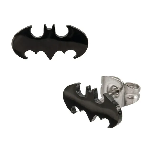 Batman Black Cut Out Logo øredobber i 316L-stål