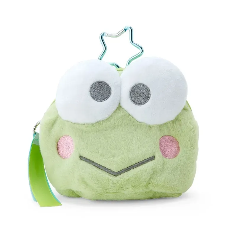 Hello Kitty Keroppi Plush Mini Face Pouch plysjpung med vindu
