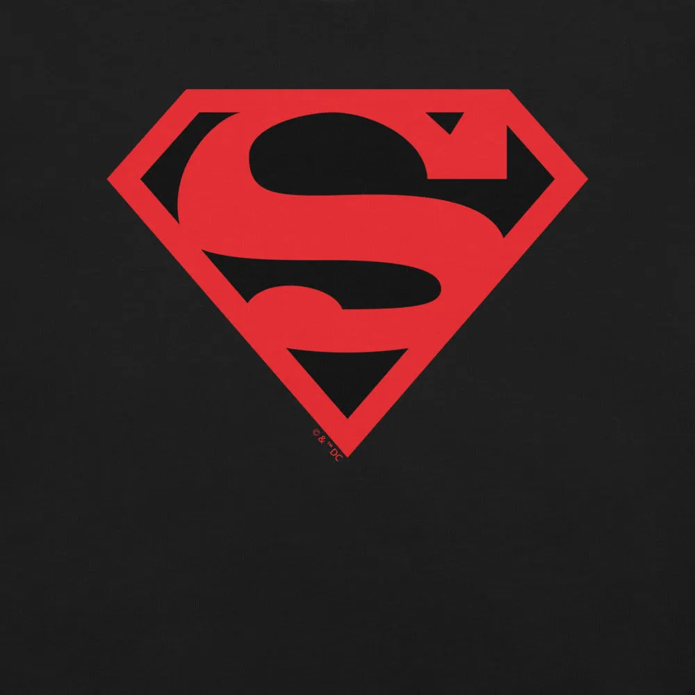 Superboy Logo T-skjorte svart eller marineblå, bomull