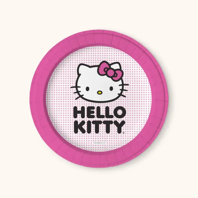 Hello Kitty x Studio Oh! Pink Dots desserttallerkener 16-pakning
