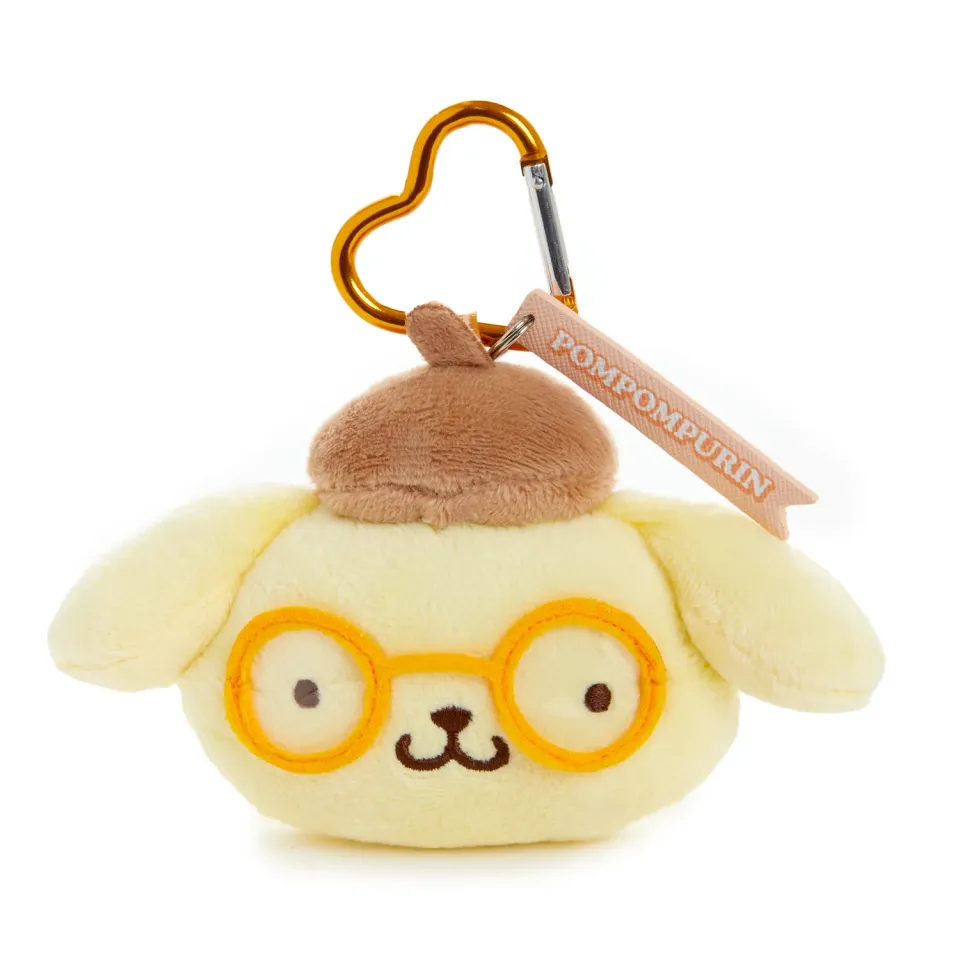 Hello Kitty Glasses Series Pompompurin Plush Mascot nøkkelring med briller