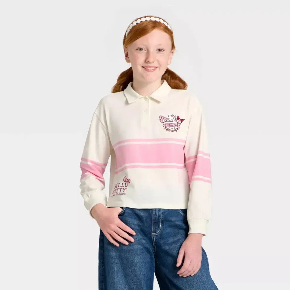 Hello Kitty and Friends Girls Dream Big rugbytrøye langermet ivory XS