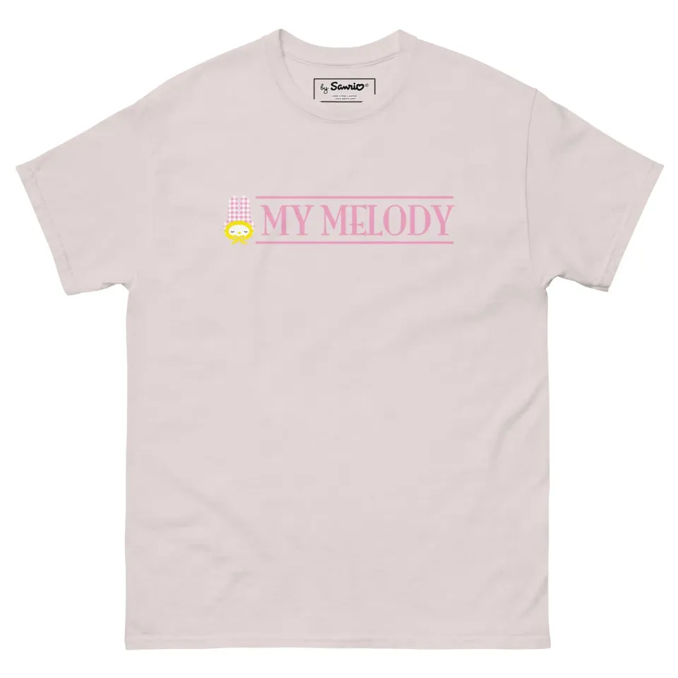 Hello Kitty My Melody Gingham Logo Tee t-skjorte svart bomull