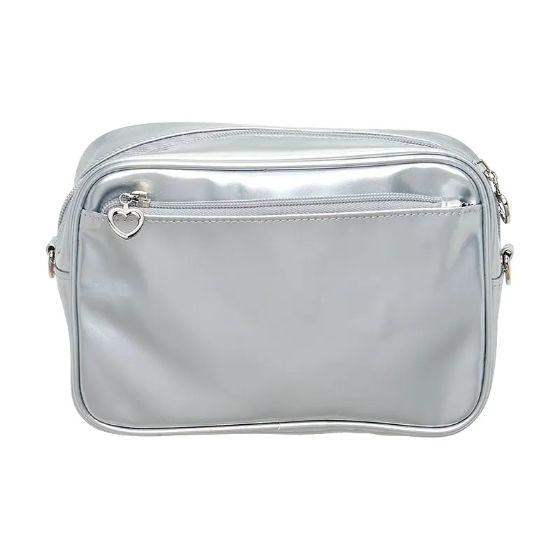 Hello Kitty Silver Houndstooth Kuromi crossbody-veske sølv