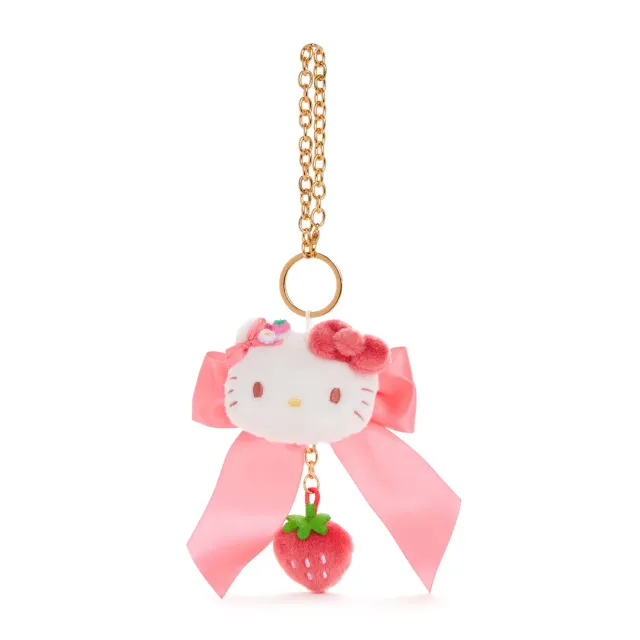 Hello Kitty Strawberry News 50th Anniversary Series Plush Bag Charm veskeanheng