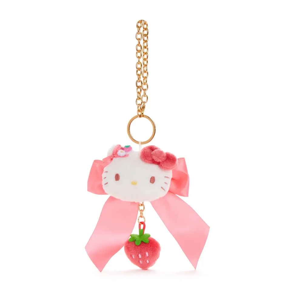 Hello Kitty Strawberry News 50th Anniversary Series Plush Bag Charm veskeanheng