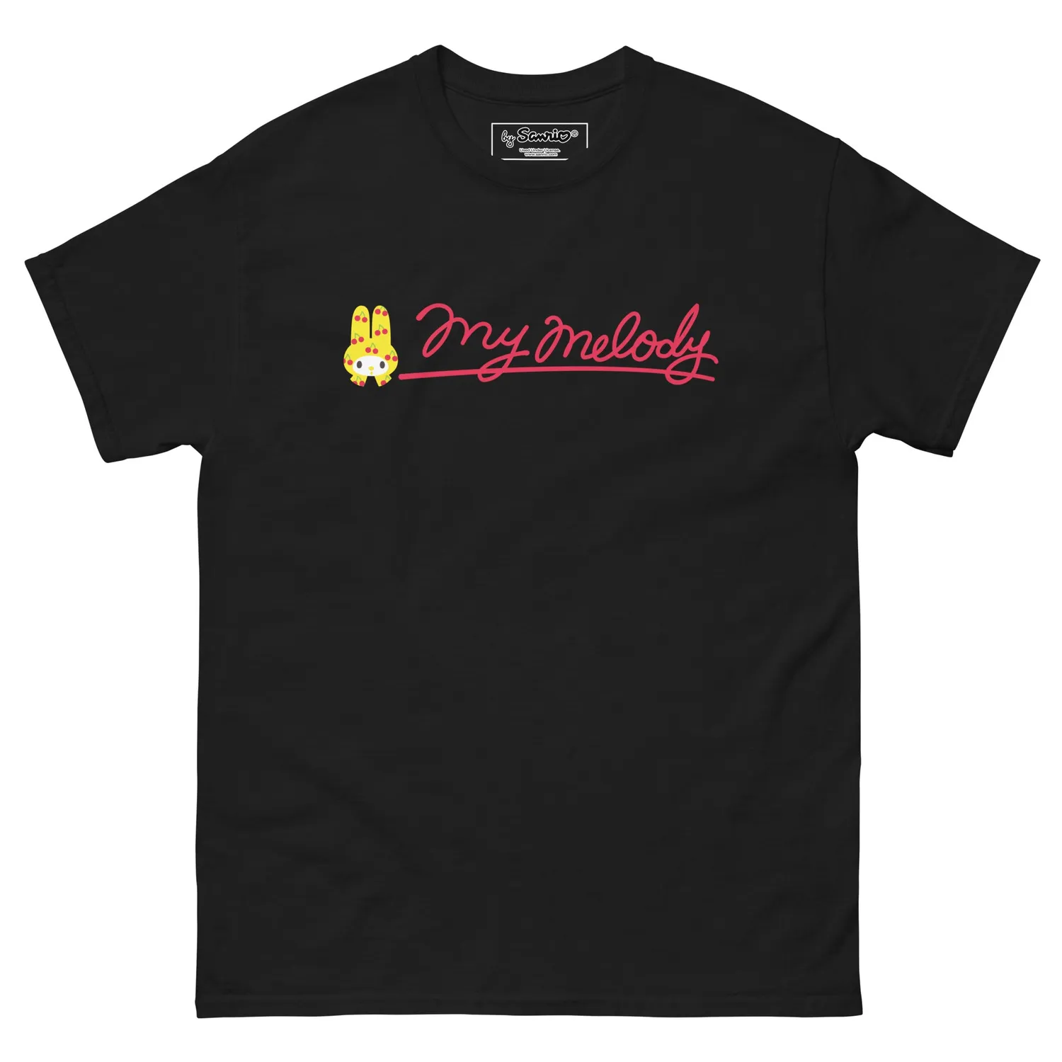 Hello Kitty My Melody Cherry Sweet Logo Tee t-skjorte svart bomull