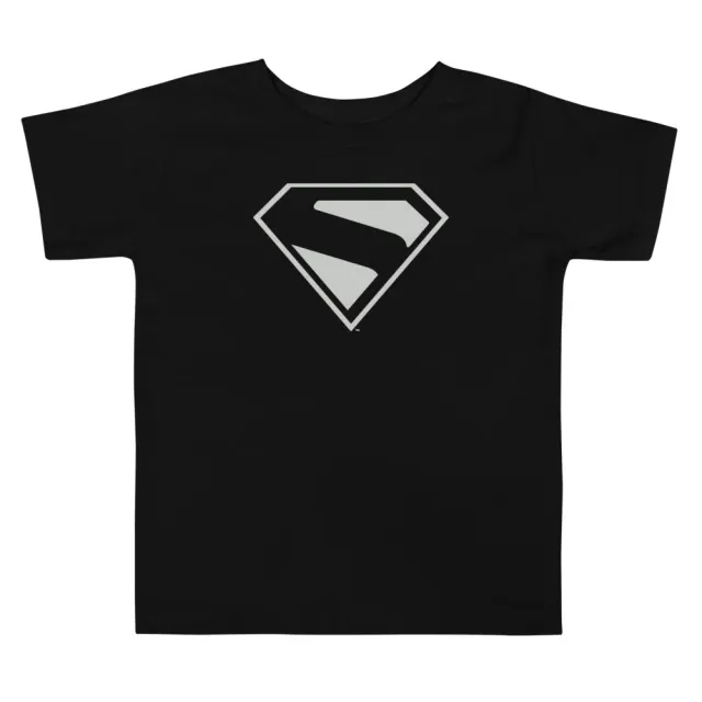 Batman Superman 2025 Black & Silver S-Shield T-skjorte småbarn svart