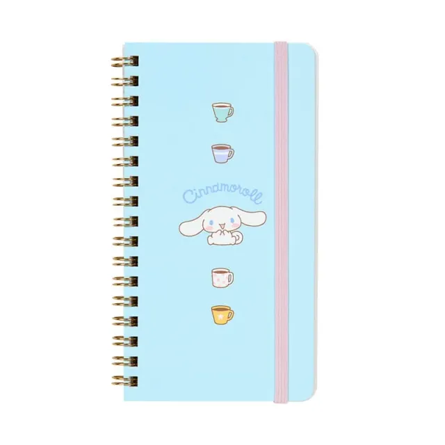 Hello Kitty Cinnamoroll Slim Spiral Notebook notatbok med strikk