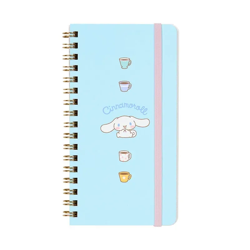 Hello Kitty Cinnamoroll Slim Spiral Notebook notatbok med strikk