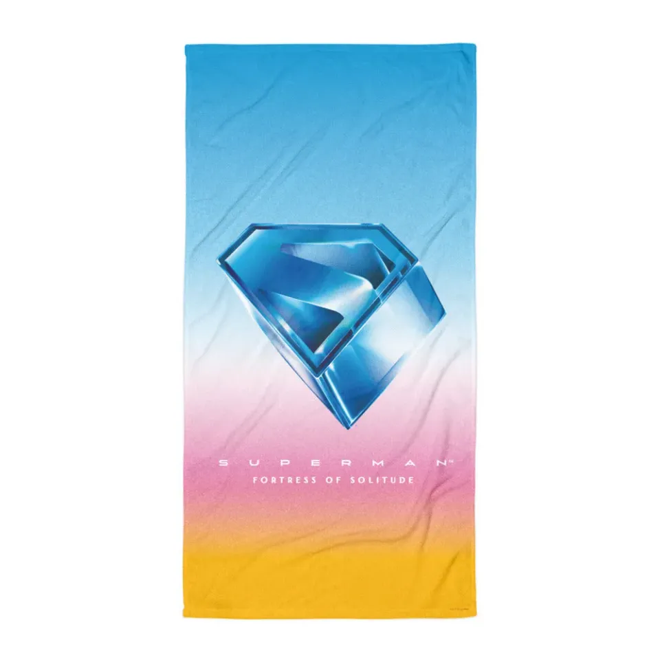 Batman SUPERMAN (2025 Movie) S-skjold badehåndkle 30 x 60 tommer