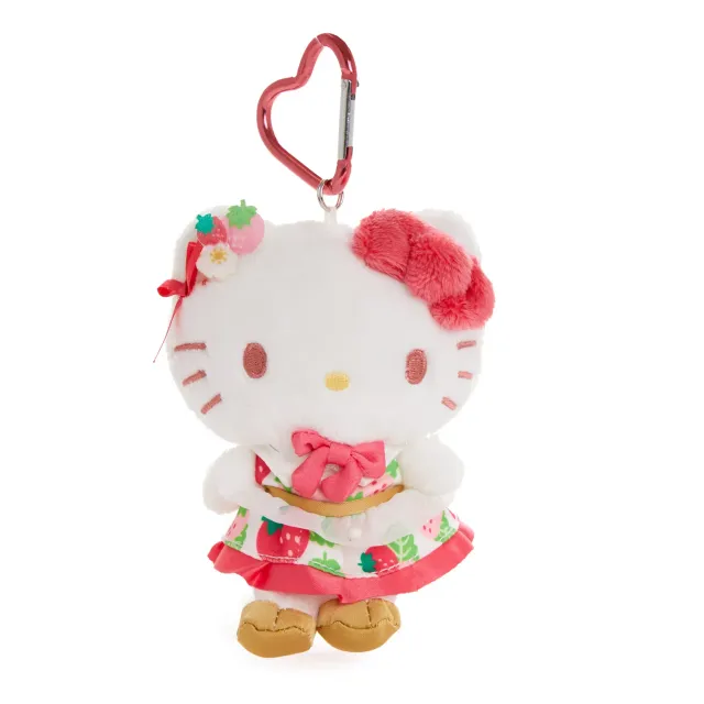 Hello Kitty Strawberry News 50th Anniversary plysj nøkkelring