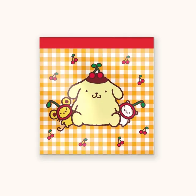 Hello Kitty Pompompurin x Studio Oh! Cherries Mini Notepad notatblokk