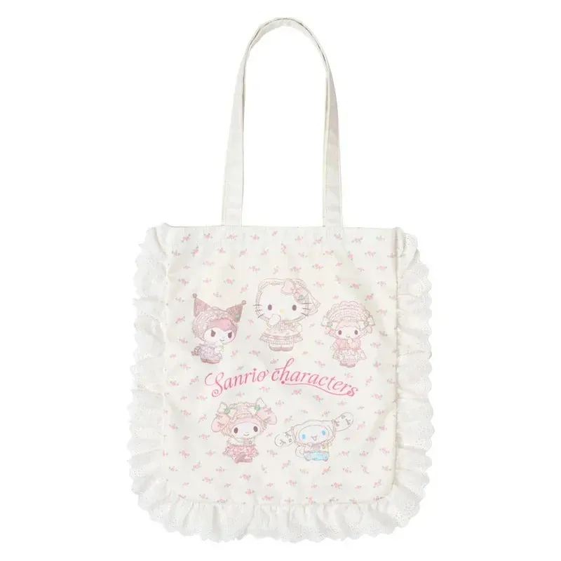Hello Kitty Sanrio Characters Forest Lace Series tote bag pastell