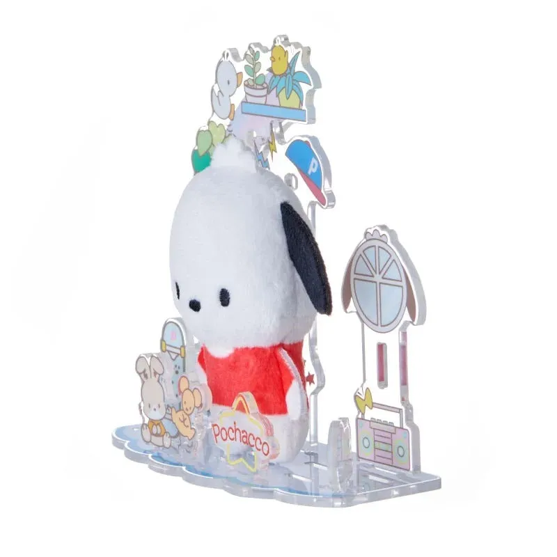 Hello Kitty Nuikatsu Pochacco Mini Plush & Acrylic Stand Set bamsesett