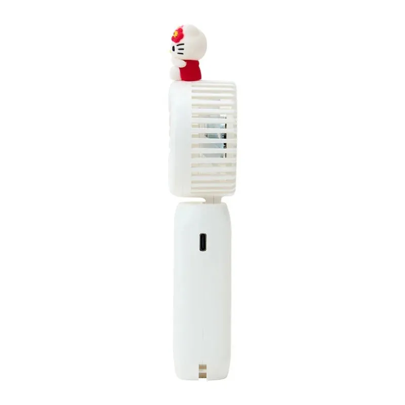Hello Kitty 2-Way Portable Handy Fan håndvifte hvit USB og batteri