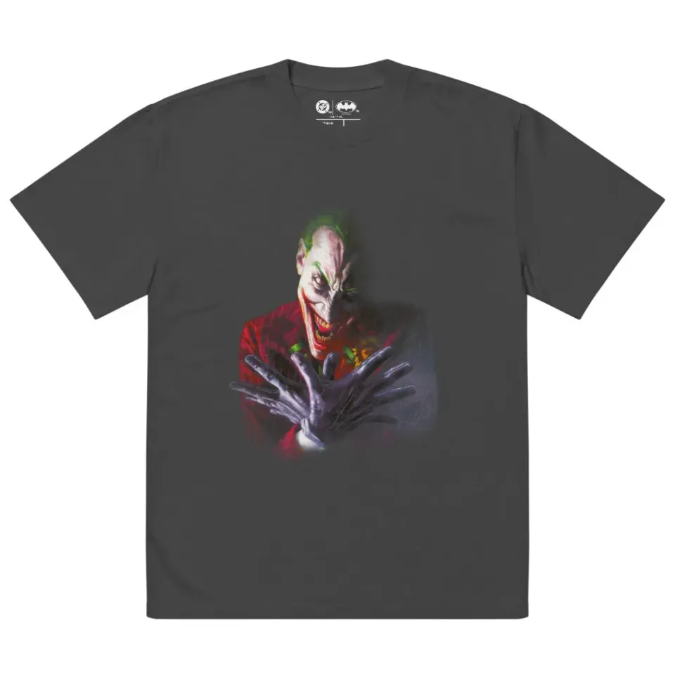 Batman The Joker Psychopath oversized T-skjorte falmet svart