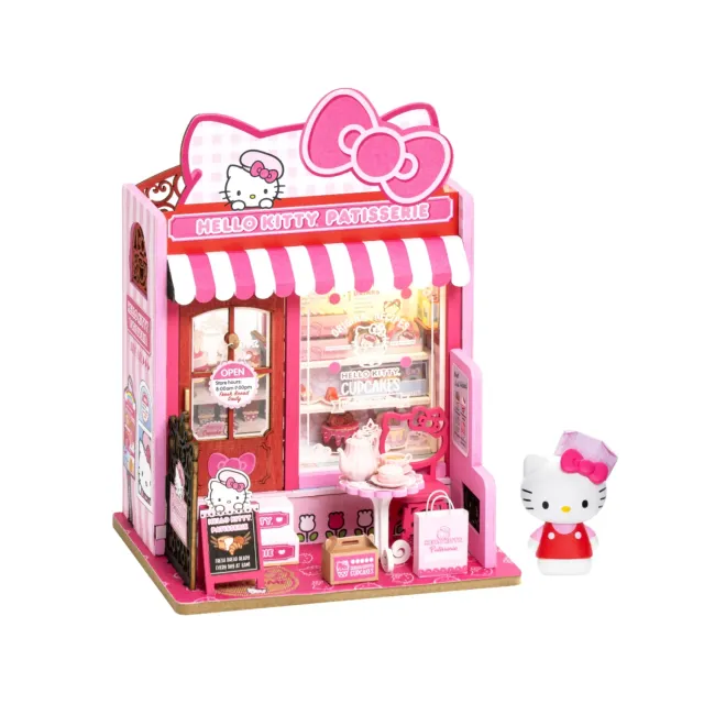 Hello Kitty Patisserie DIY miniaturehus med LED-lys