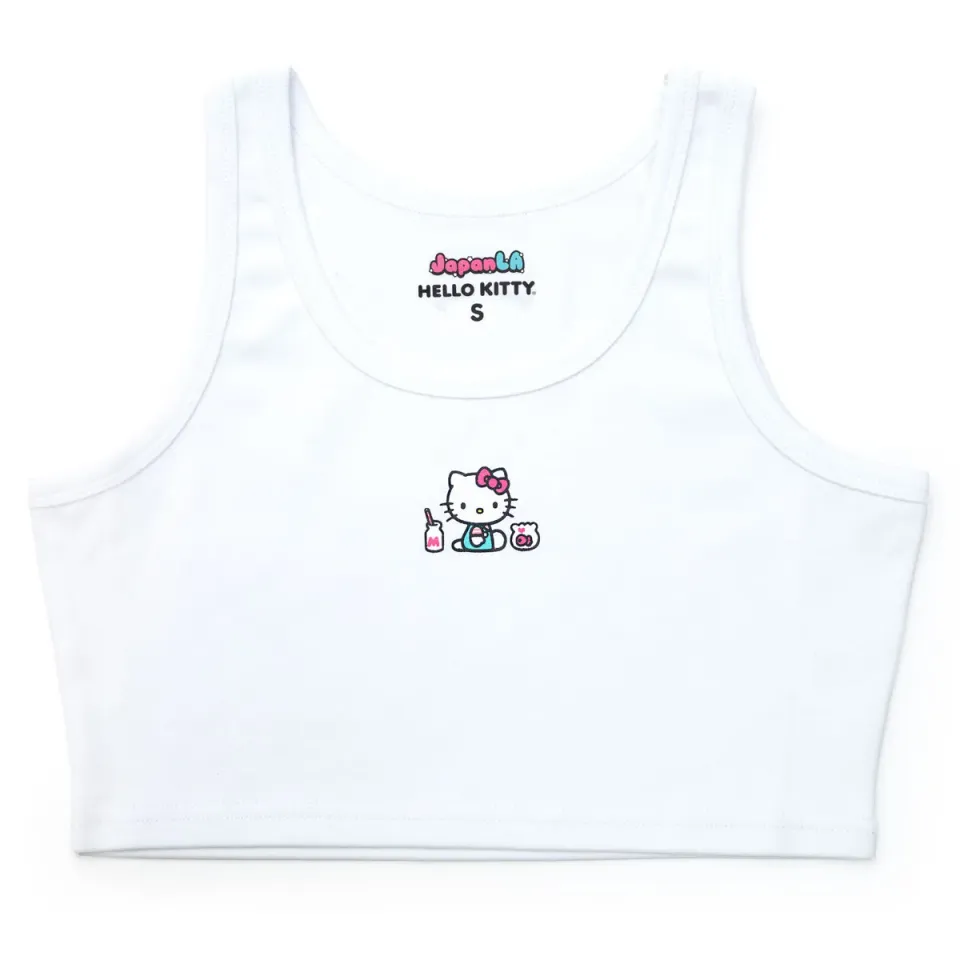 Hello Kitty JapanLA Crop Top magetopp hvit